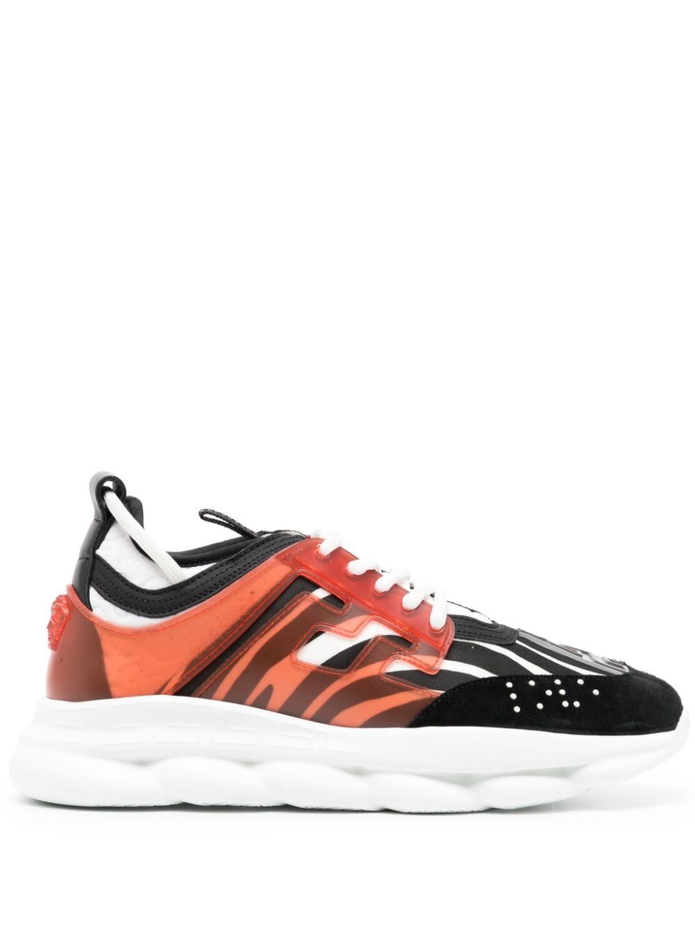 Versace Kids Chain Reaction zebra-print sneakers - Black von Versace Kids