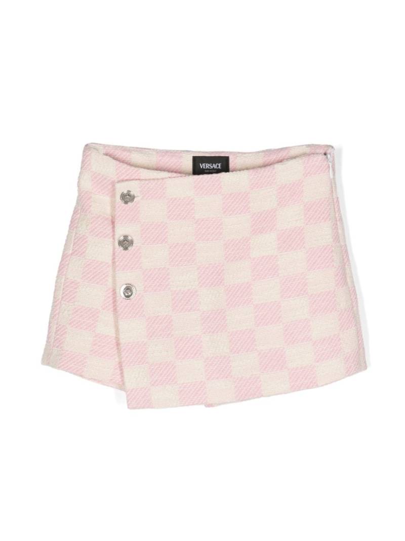 Versace Kids Damier tweed shorts - Pink von Versace Kids