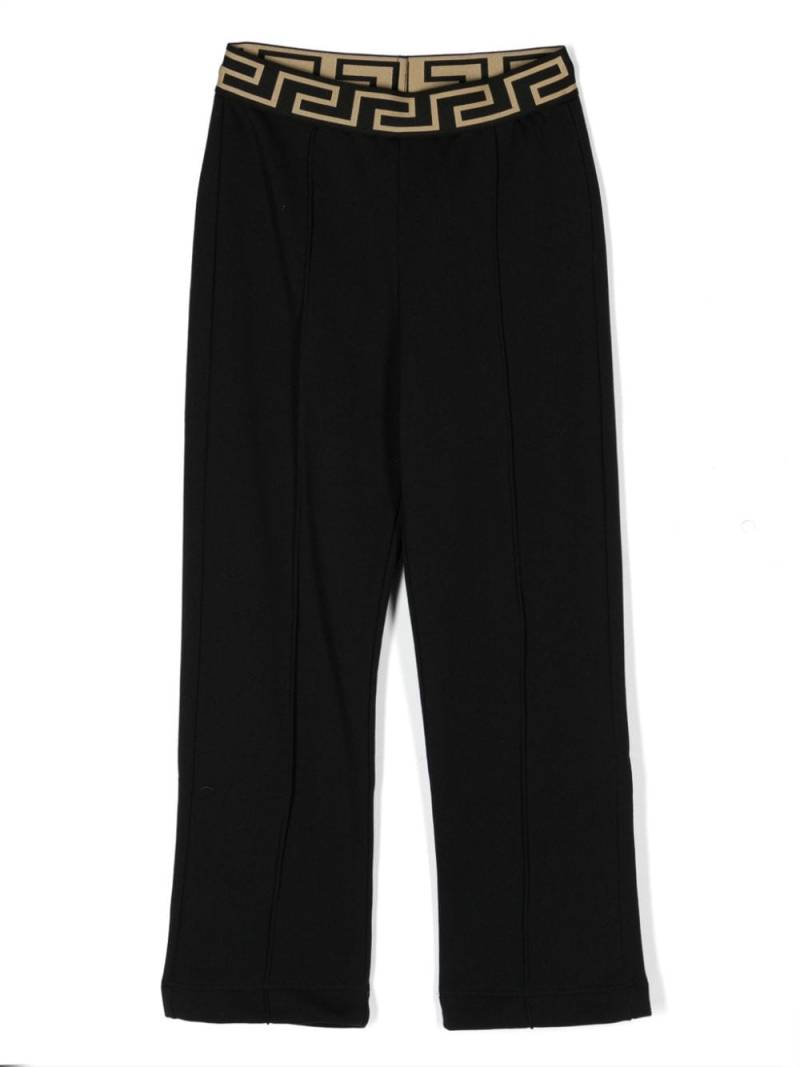 Versace Kids Greca Border cotton track pants - Black von Versace Kids