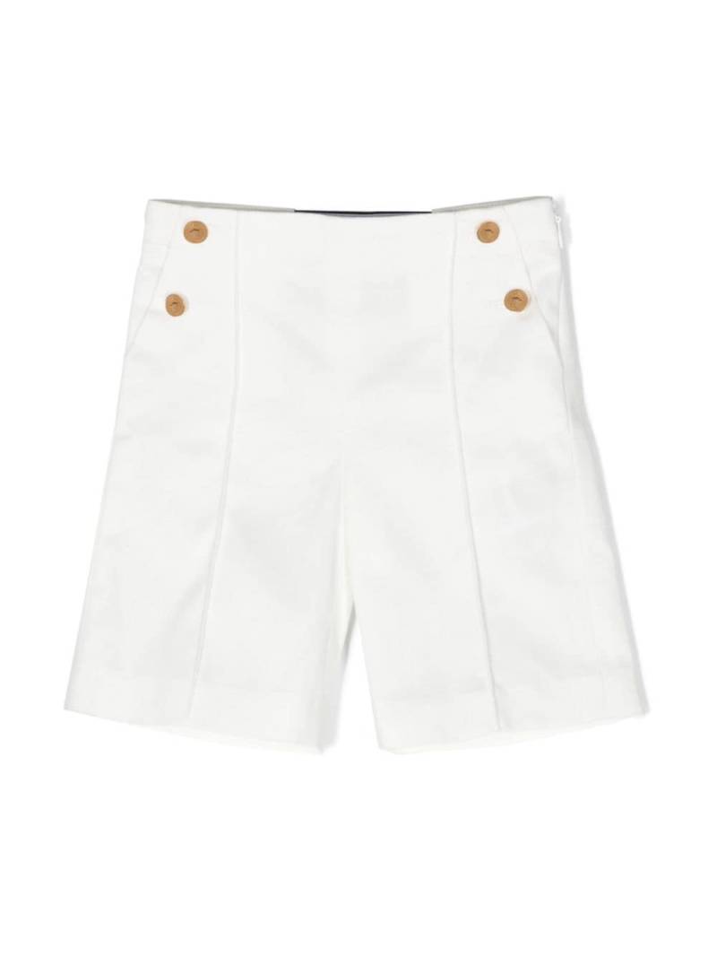 Versace Kids Greca-detailing cotton shorts - White von Versace Kids