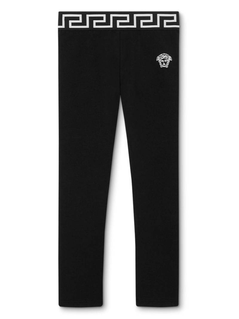 Versace Kids Greca elasticated-waistband leggings - Black von Versace Kids