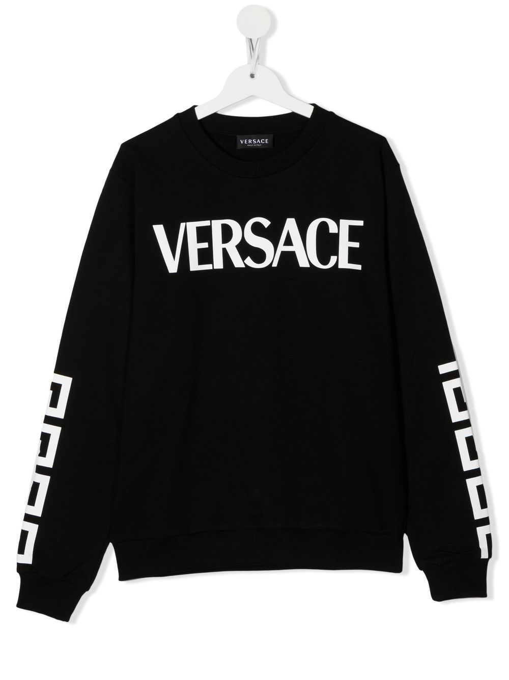 Versace Kids Greca logo-print sweatshirt - Black von Versace Kids