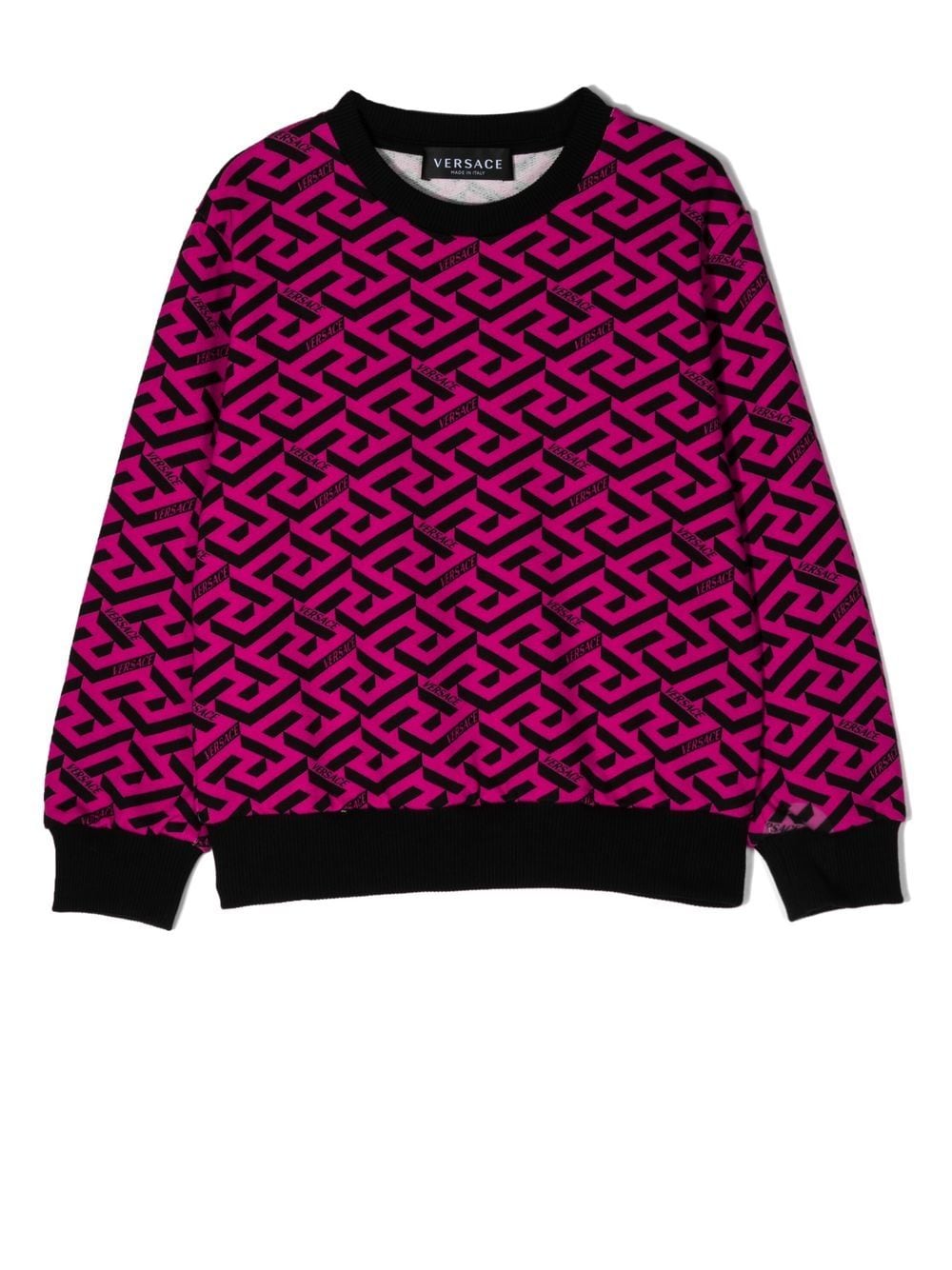 Versace Kids Greca logo-print sweatshirt - Pink von Versace Kids