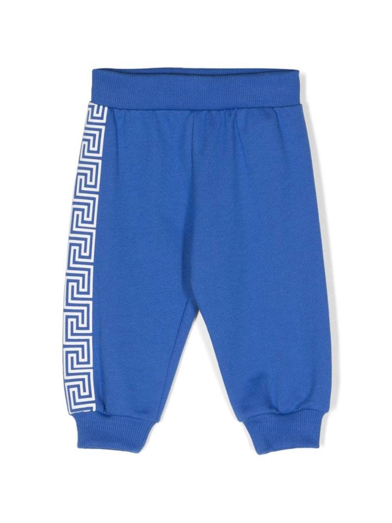 Versace Kids Greca-pattern cotton track pants - Blue von Versace Kids