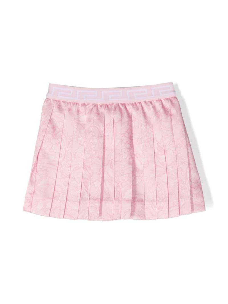 Versace Kids Greca-waistband pleated skirt - Pink von Versace Kids