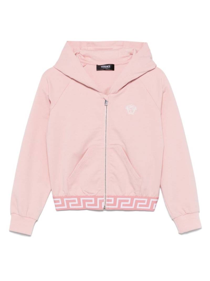 Versace Kids Greca zipped hoodie - Pink von Versace Kids