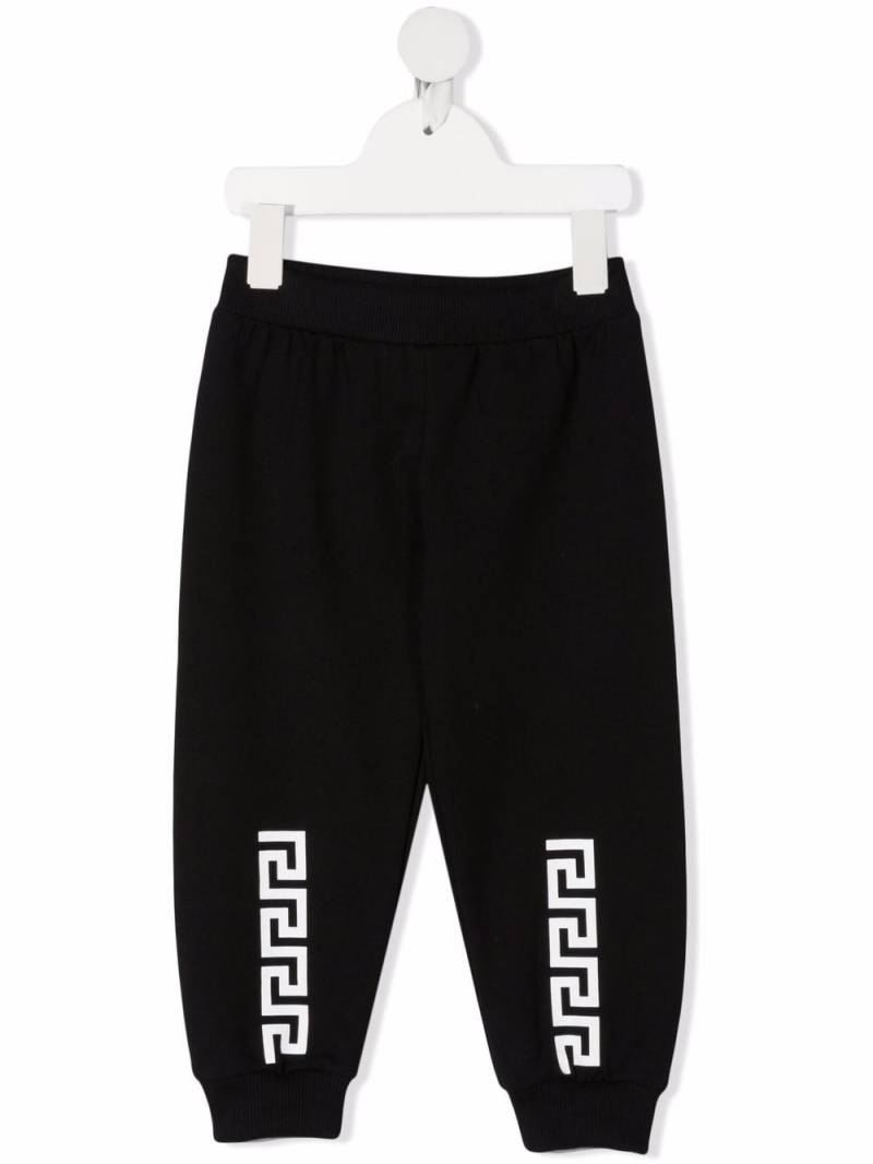 Versace Kids Greca-print cotton track pants - Black von Versace Kids