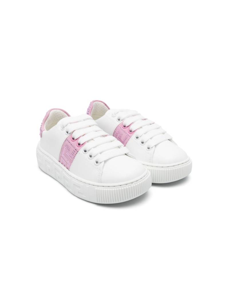 Versace Kids La Greca sneakers - White von Versace Kids