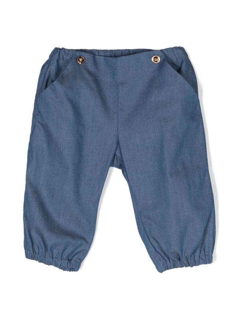 Versace Kids Medusa Head-buttons tapered trousers - Blue von Versace Kids