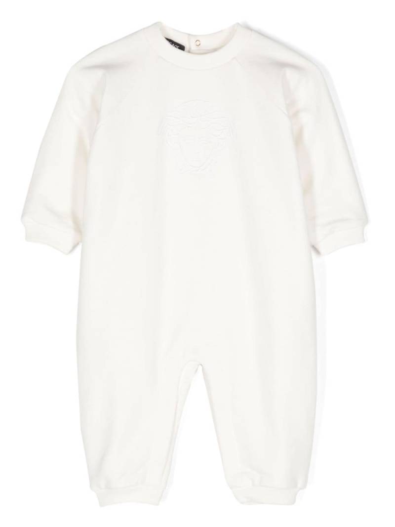 Versace Kids Medusa Head-embroidered romper - White von Versace Kids