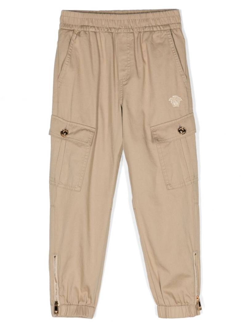 Versace Kids Medusa Head-motif cargo trousers - Neutrals von Versace Kids