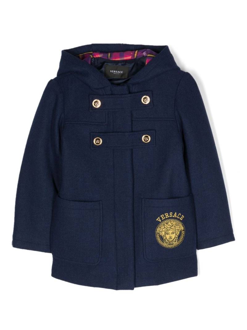 Versace Kids Medusa Head-motif hooded coat - Blue von Versace Kids