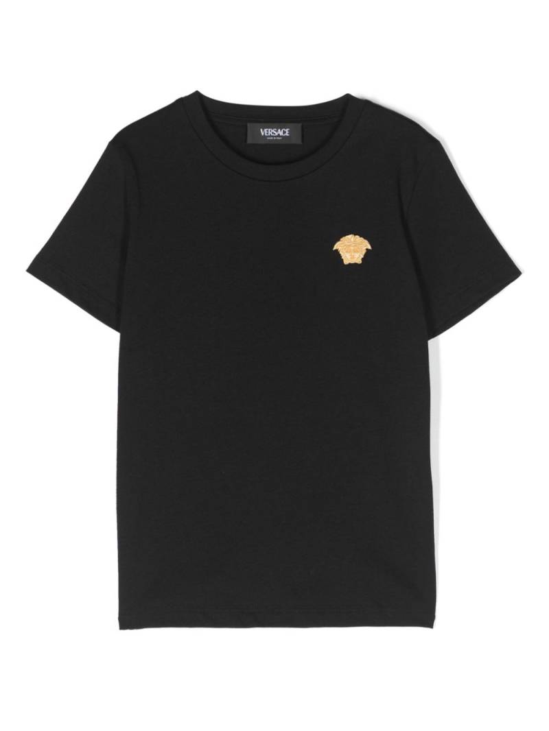 Versace Kids Medusa Head-patch cotton T-shirt - Black von Versace Kids