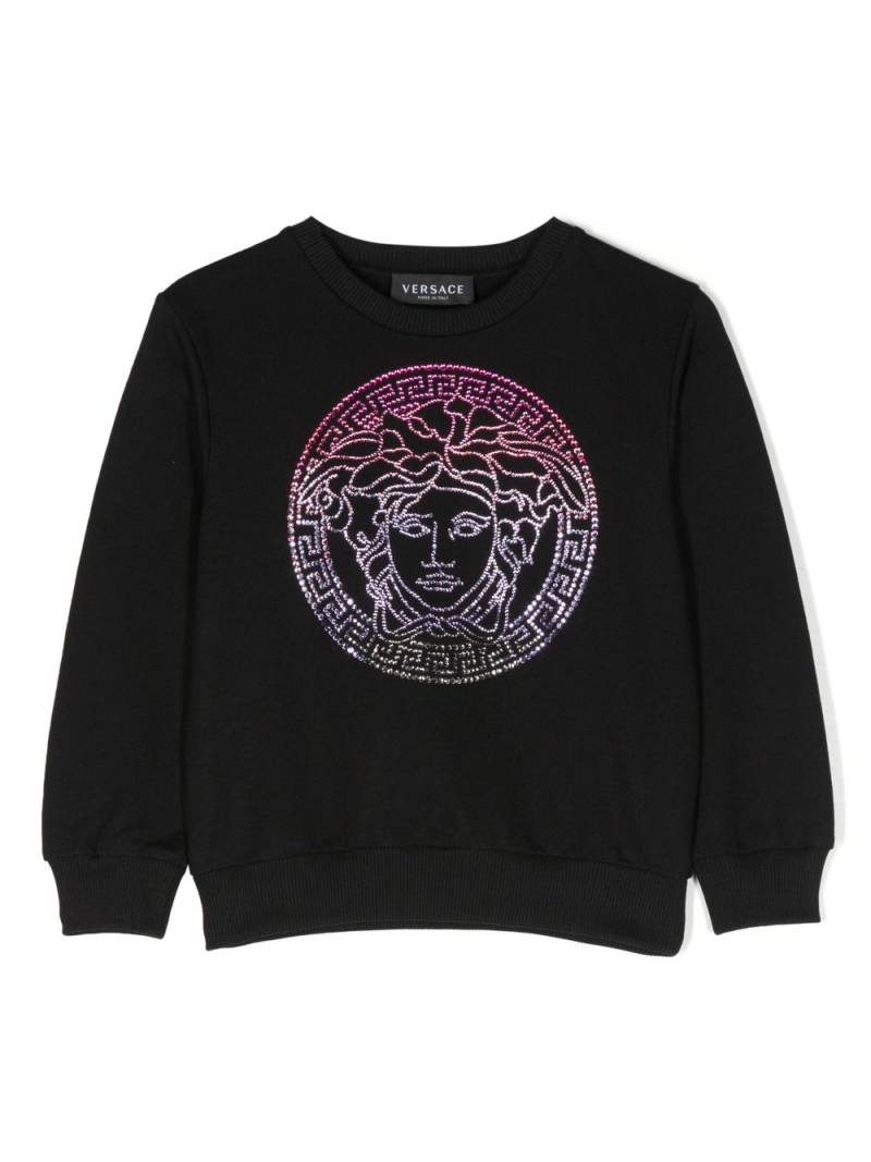 Versace Kids Medusa-Head print cotton sweatshirt - Black von Versace Kids