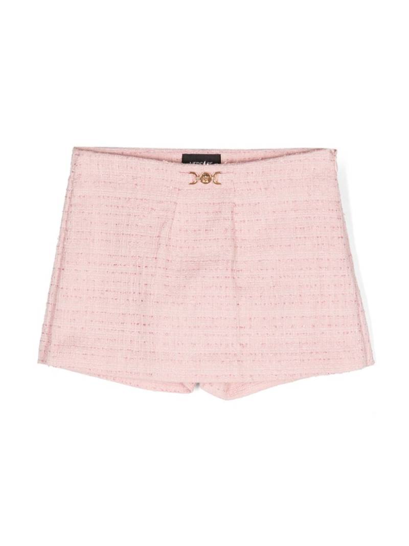 Versace Kids Medusa Head tweed shorts - Pink von Versace Kids