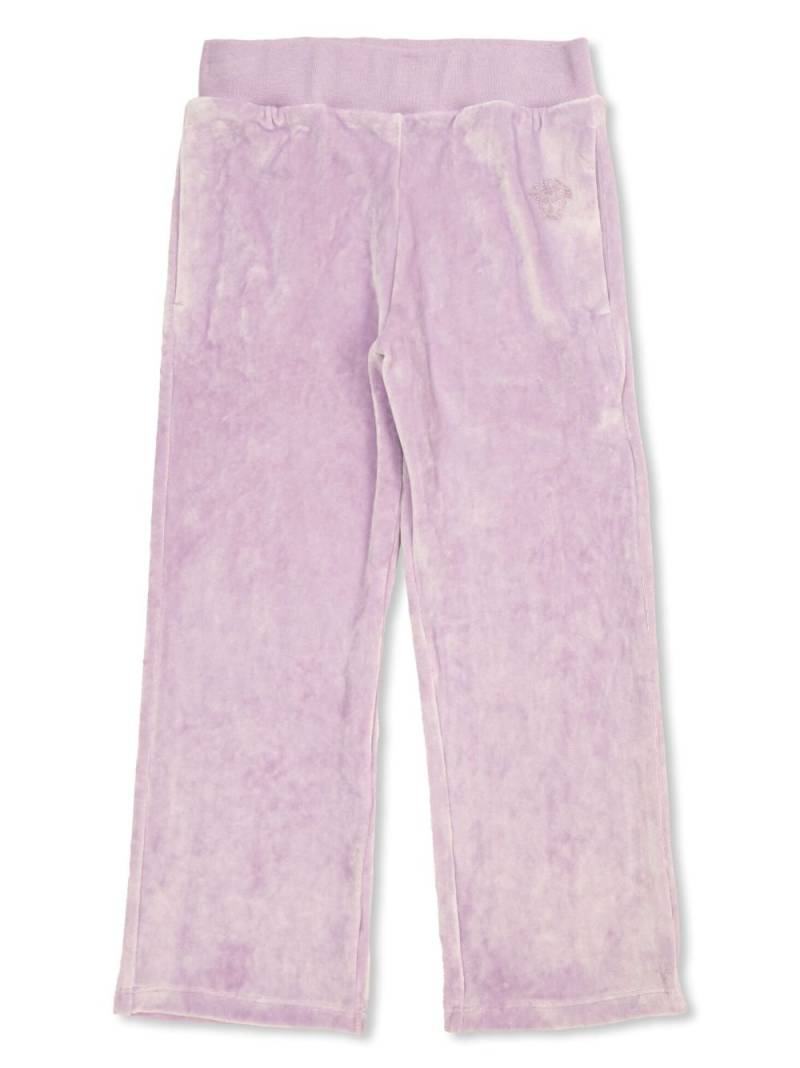 Versace Kids Medusa logo velvet trousers - Pink von Versace Kids