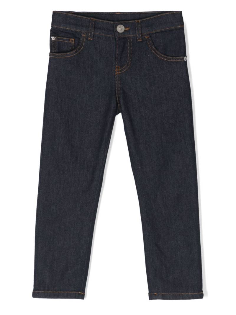 Versace Kids Medusa-plaque slim-leg jeans - Blue von Versace Kids