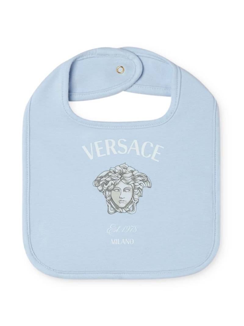 Versace Kids Medusa-print cotton bib - Blue von Versace Kids