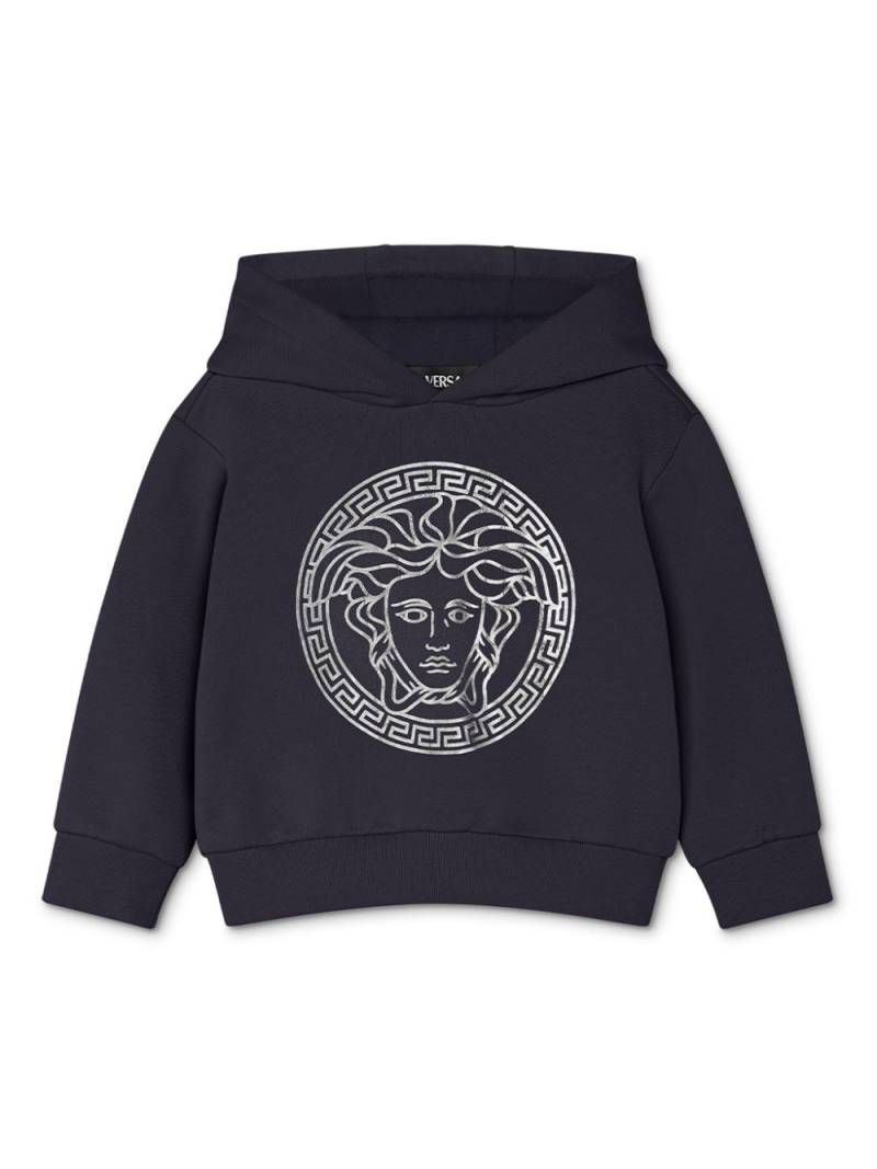 Versace Kids Medusa-print cotton hoodie - Blue von Versace Kids