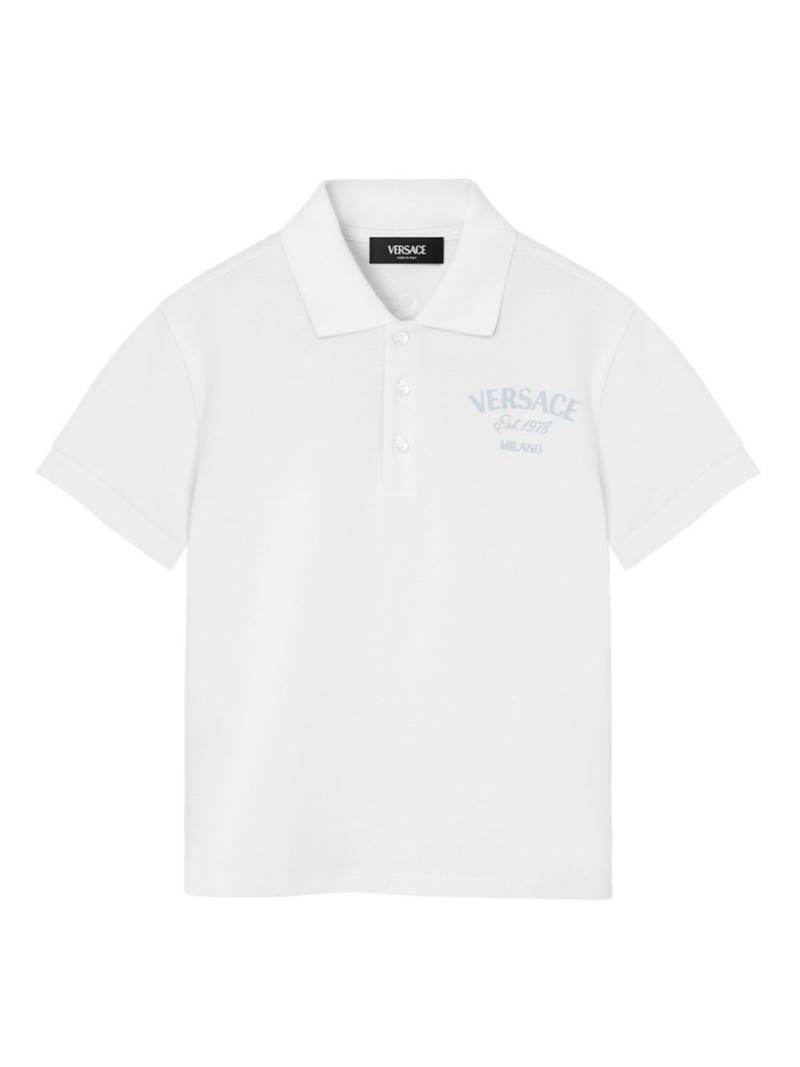 Versace Kids University Coral polo shirt - White von Versace Kids