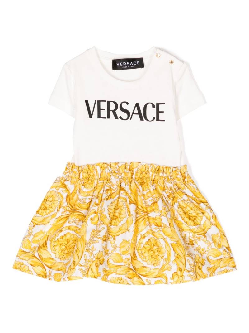 Versace Kids Regalia Baroque-print minidress - White von Versace Kids