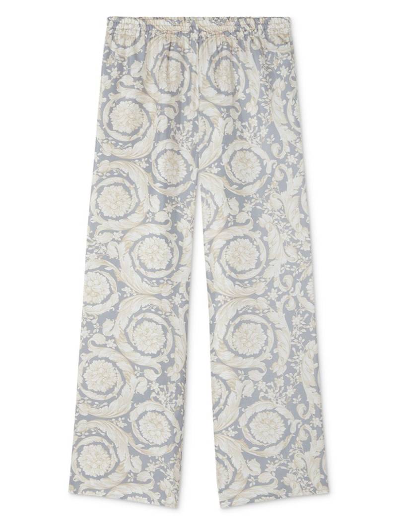 Versace Kids Barocco silk track pants - Grey von Versace Kids