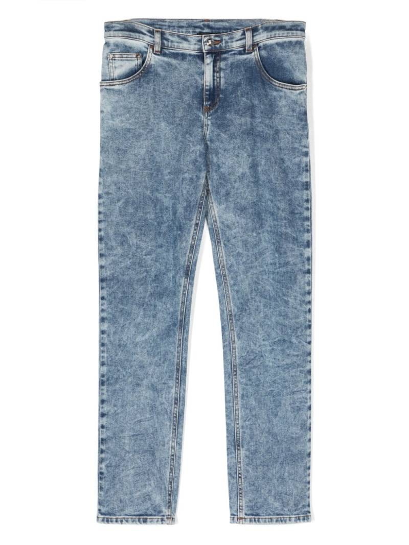 Versace Kids acid-wash jeans - Blue von Versace Kids