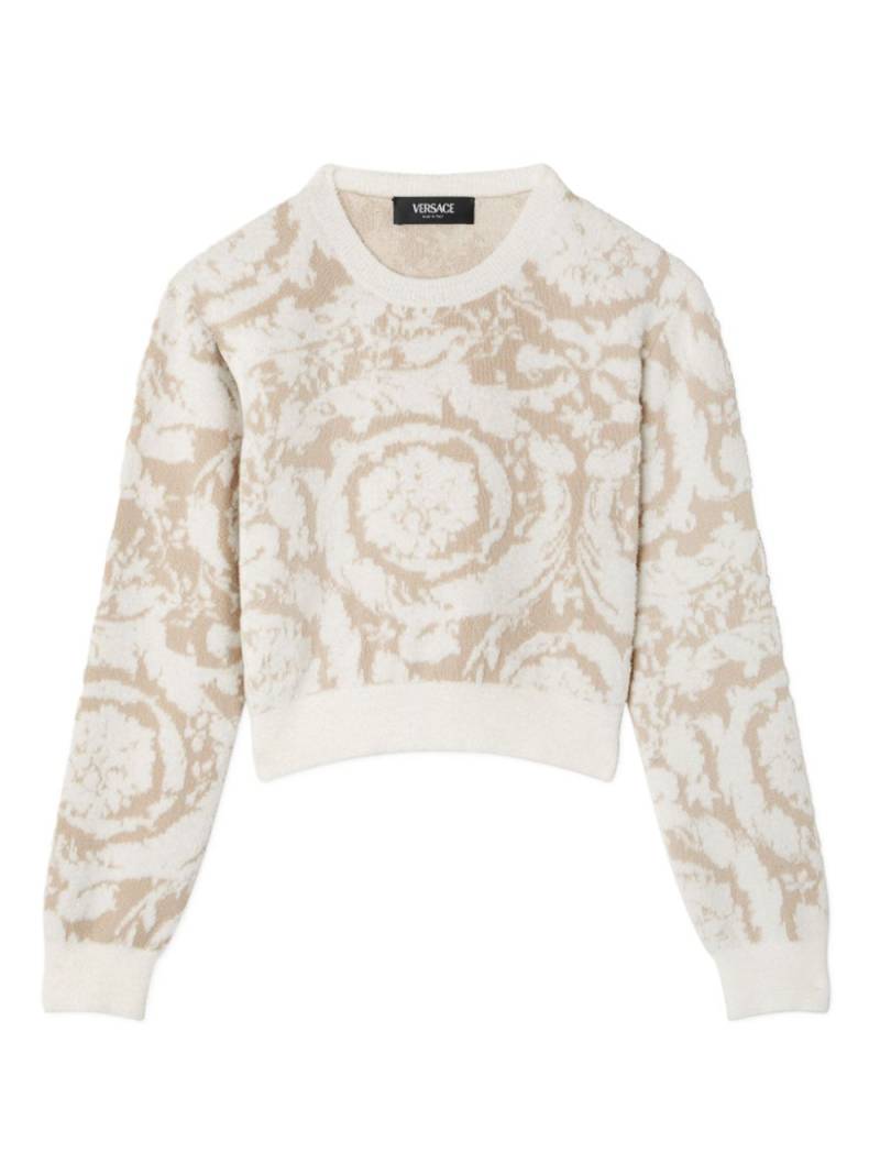 Versace Kids Barocco jacquard sweater - Neutrals von Versace Kids