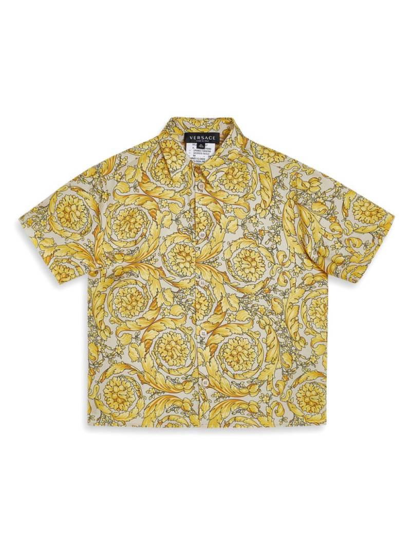 Versace Kids barocco-print silk shirt - Yellow von Versace Kids