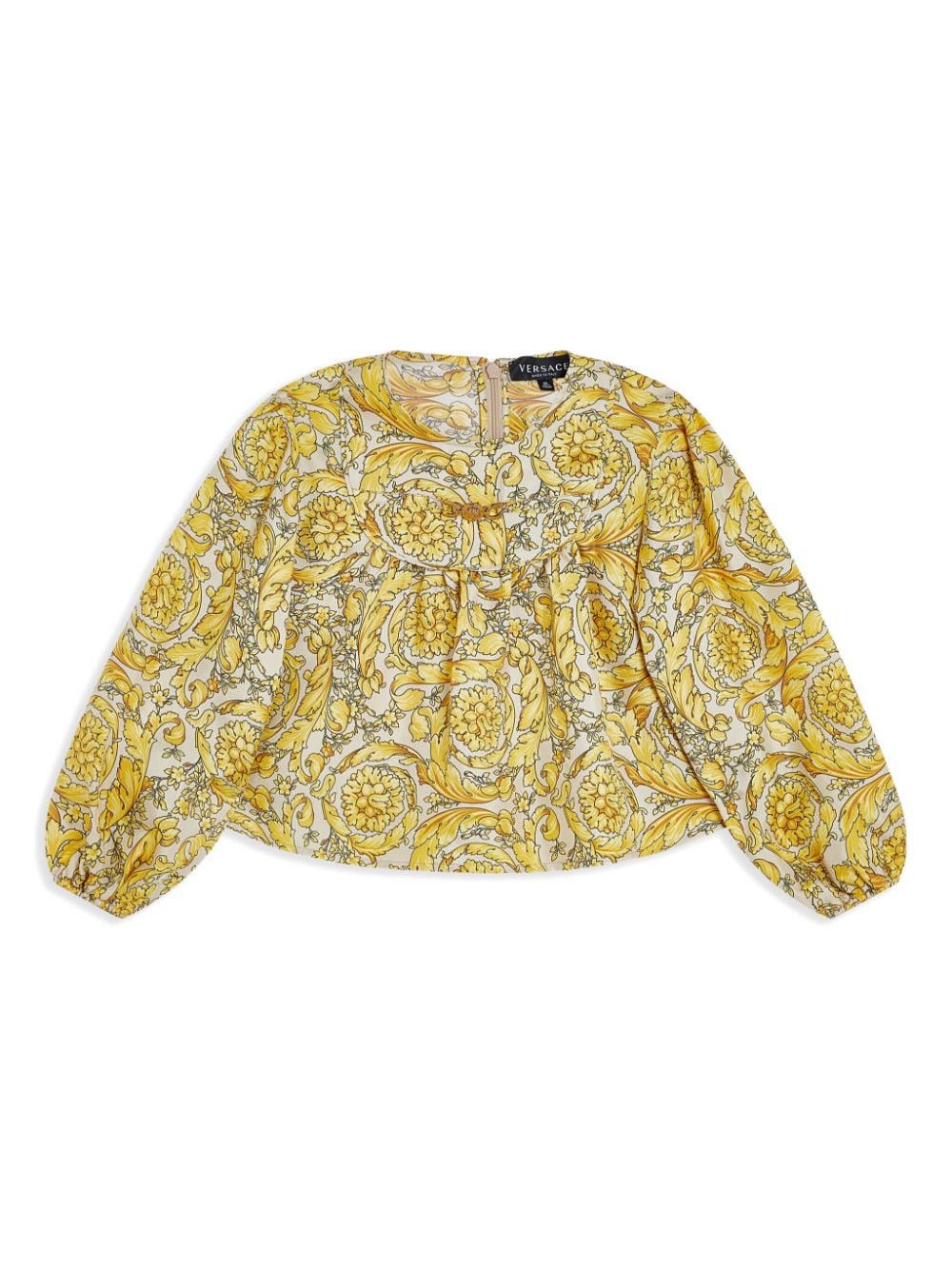 Versace Kids barocco-print silk shirt - Yellow von Versace Kids