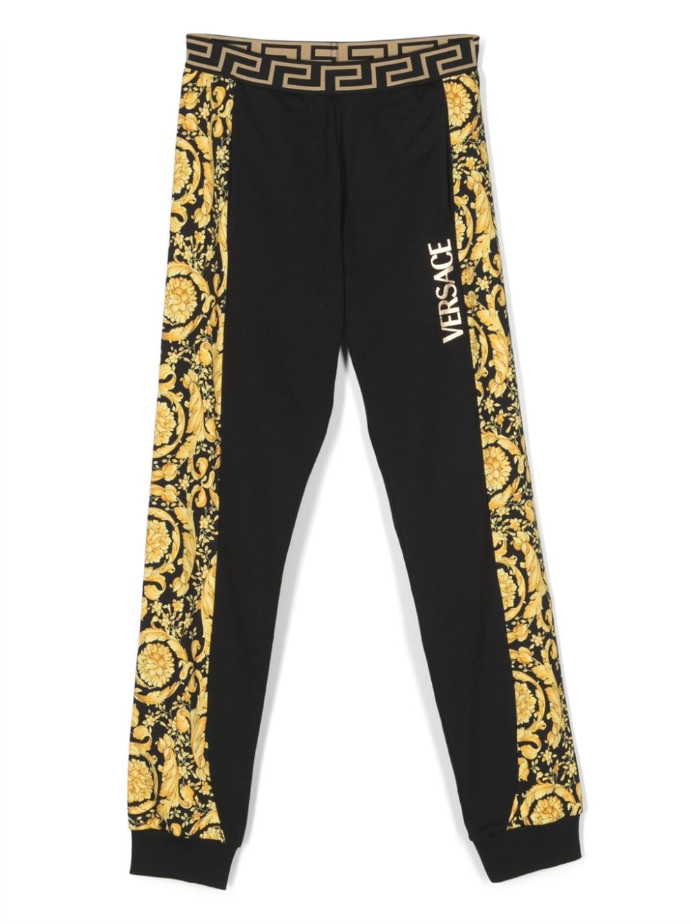 Versace Kids Barocco Kids-print cotton track pants - Black von Versace Kids