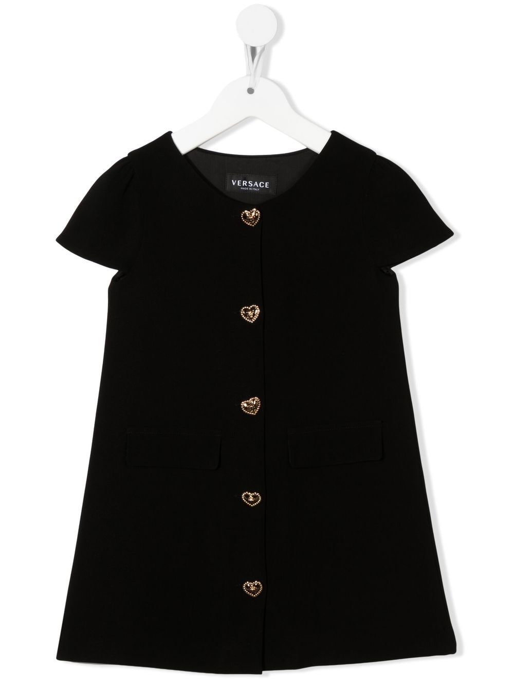 Versace Kids button-front shift dress - Black von Versace Kids