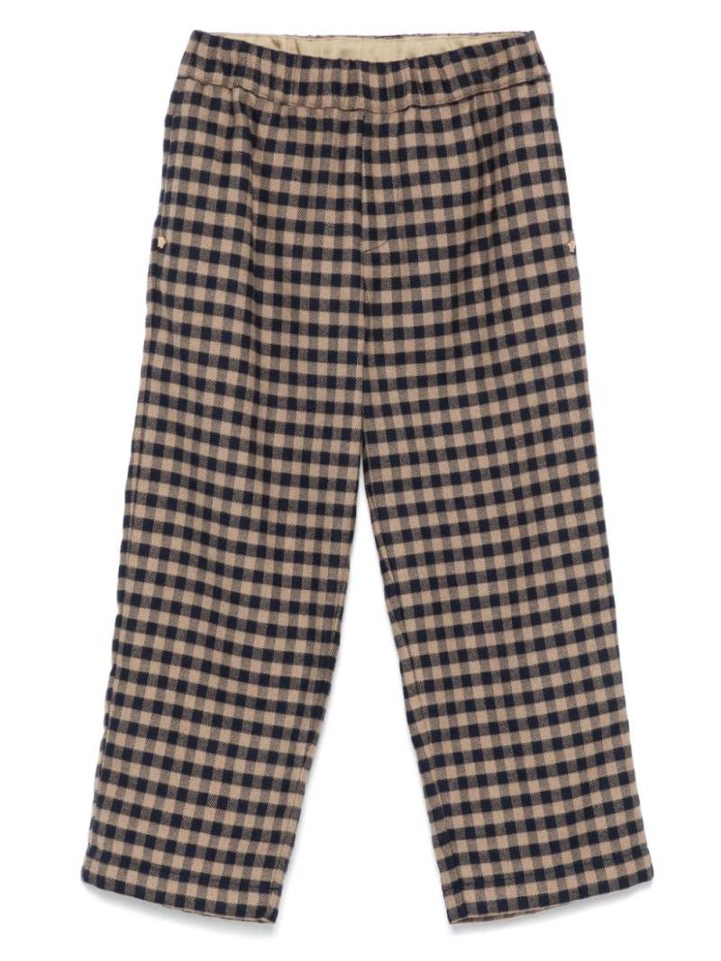 Versace Kids check-pattern trousers - Neutrals von Versace Kids