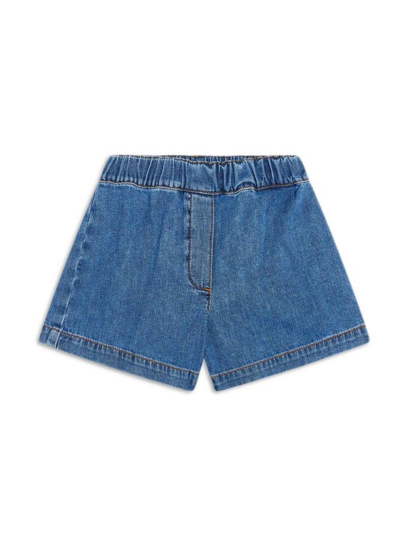 Versace Kids elasticated-waistband denim shorts - Blue von Versace Kids