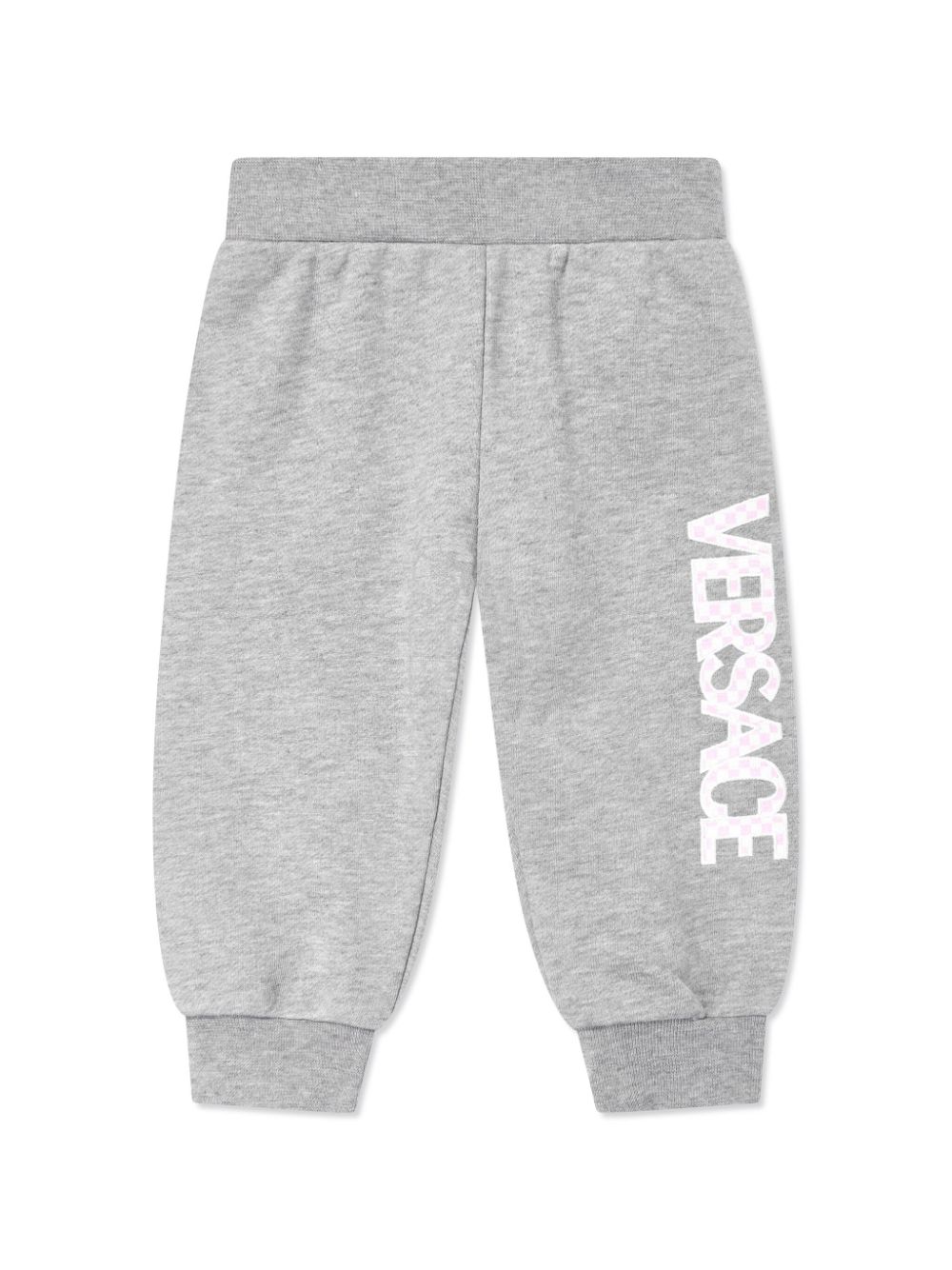 Versace Kids logo-embroidered cotton track pants - Grey von Versace Kids