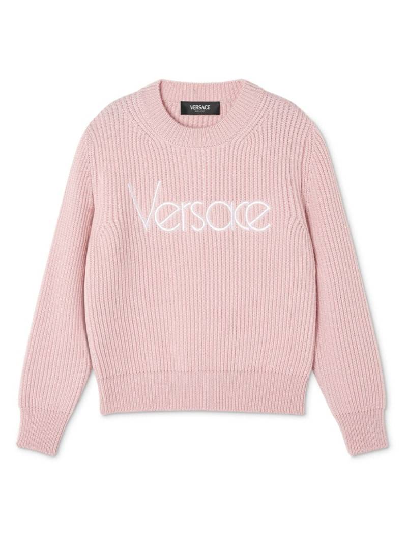 Versace Kids 1978 Re-Edition ribbed-knit jumper - Pink von Versace Kids