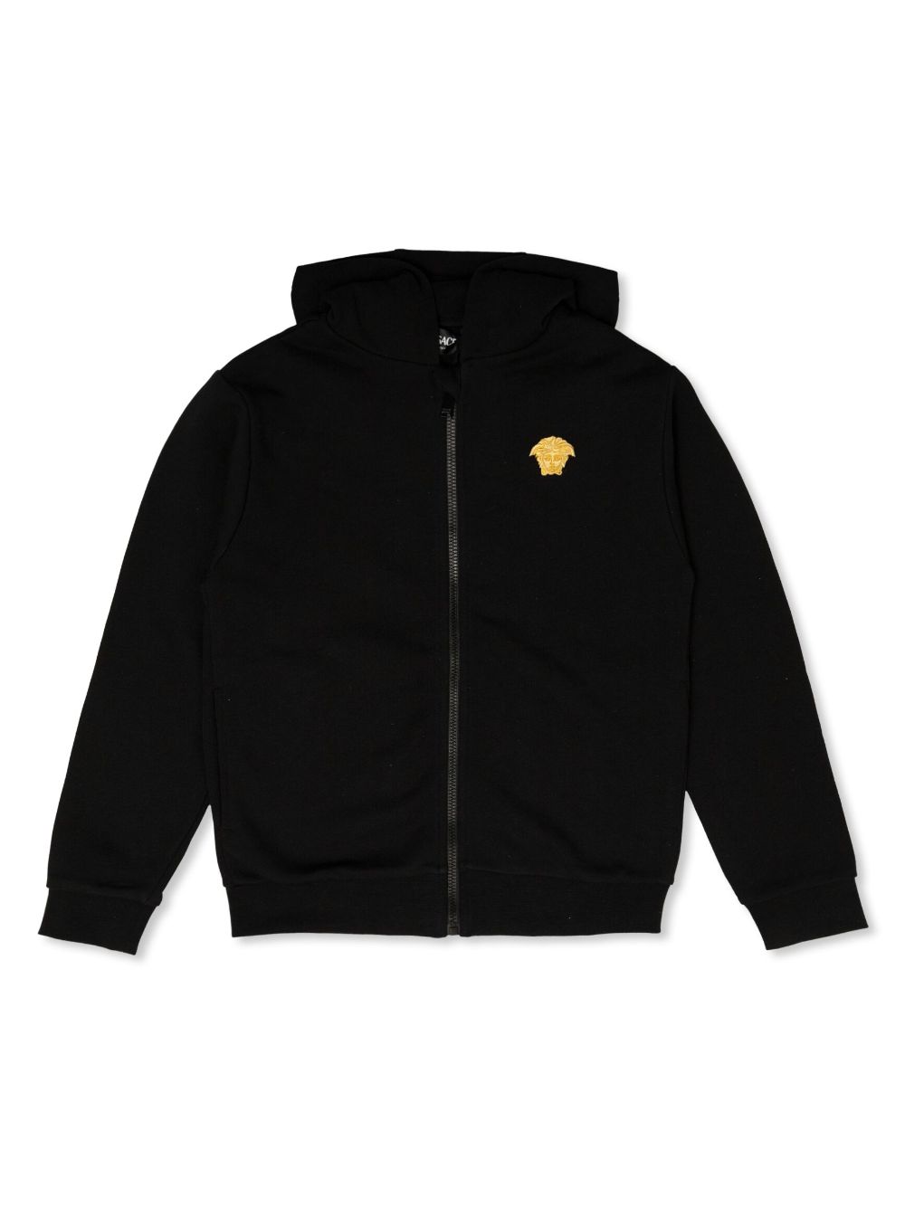 Versace Kids logo-embroidered zip-fastening hoodie - Black von Versace Kids