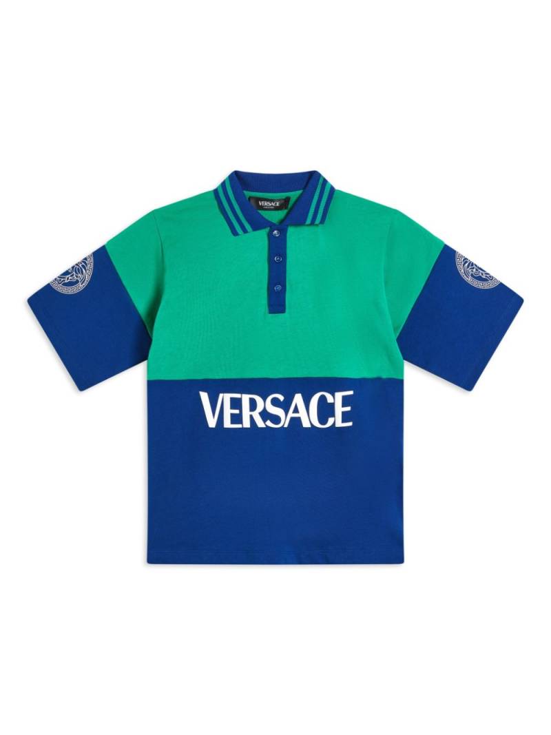 Versace Kids logo polo shirt - Green von Versace Kids