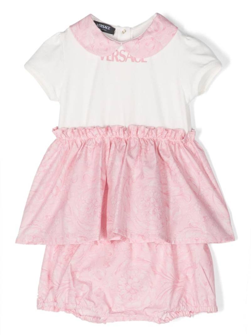 Versace Kids logo-print A-line dress - Pink von Versace Kids