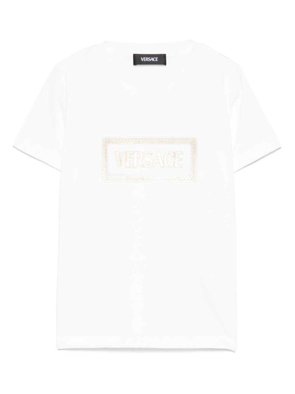 Versace Kids logo-print T-shirt - Neutrals von Versace Kids