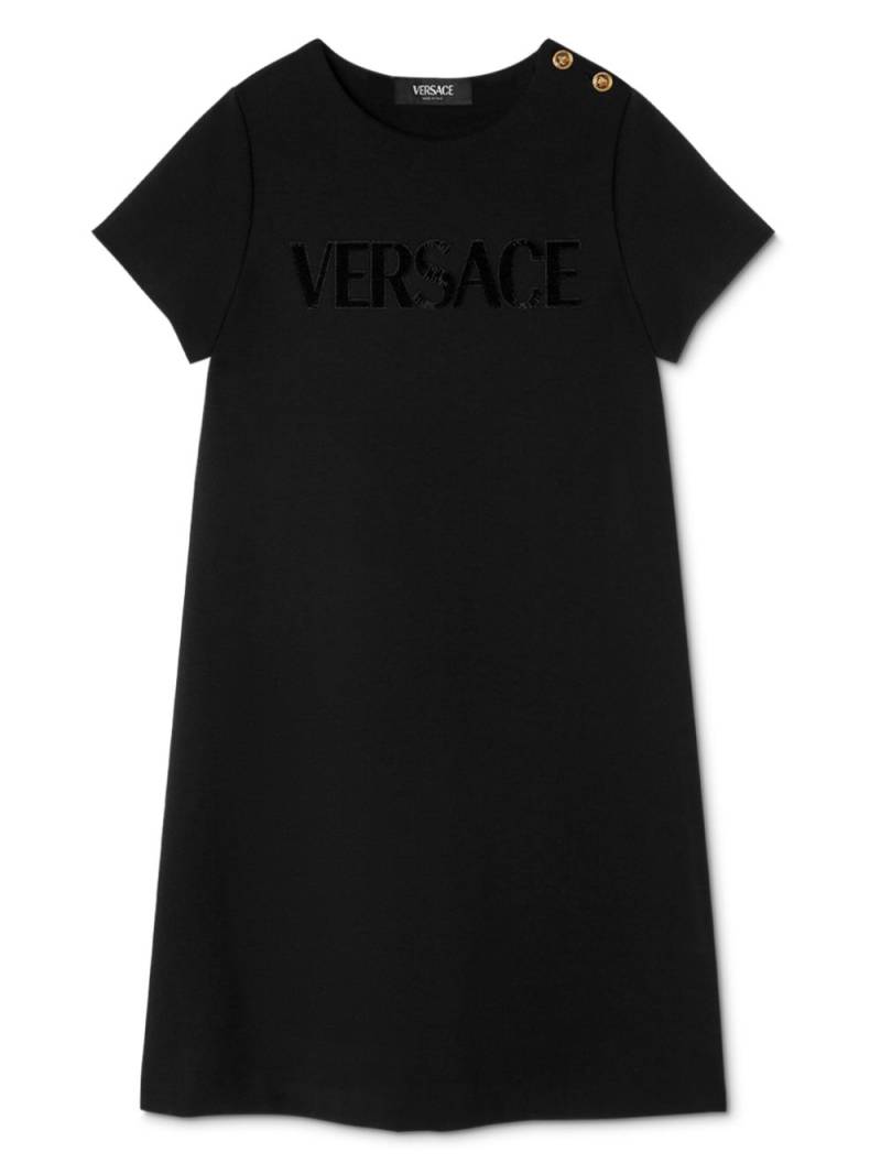 Versace Kids logo-print T-shirt dress - Black von Versace Kids