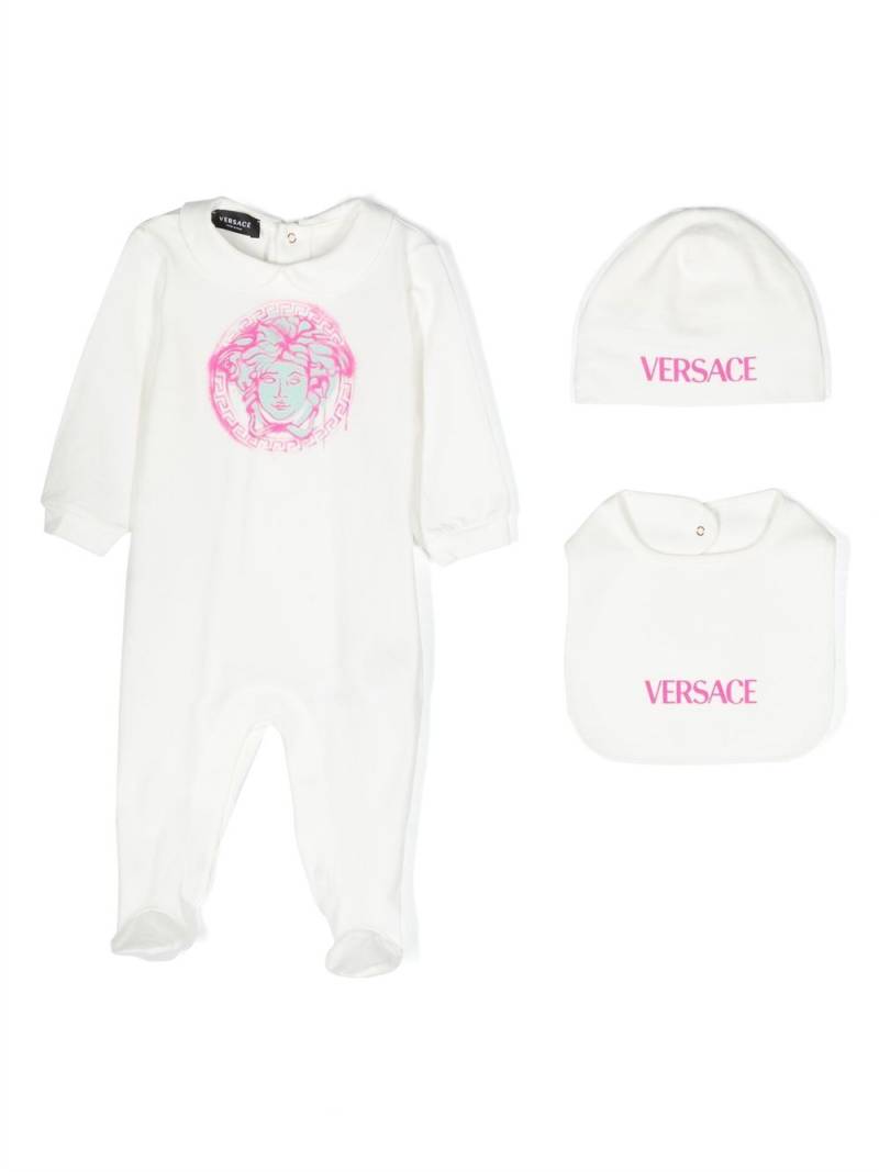 Versace Kids logo-print babygrow set - White von Versace Kids