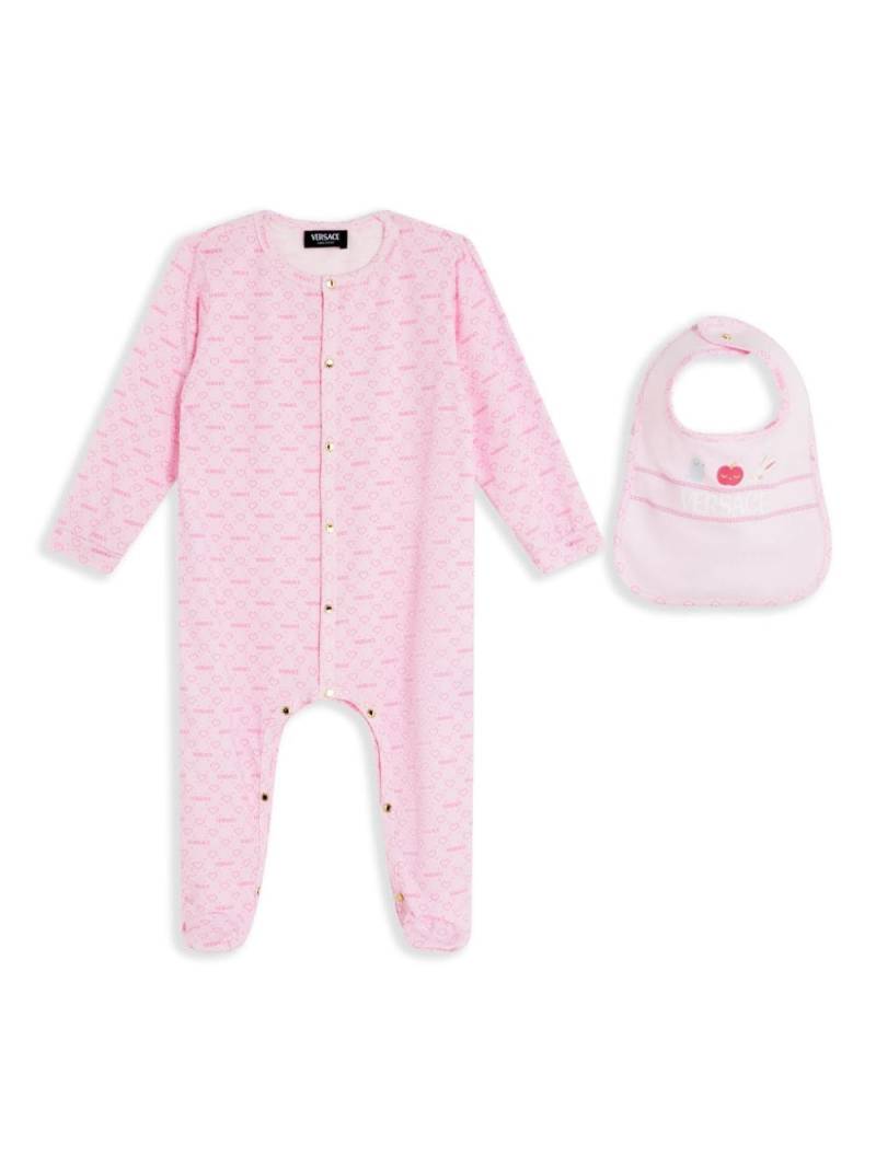 Versace Kids logo print babywear set - Pink von Versace Kids