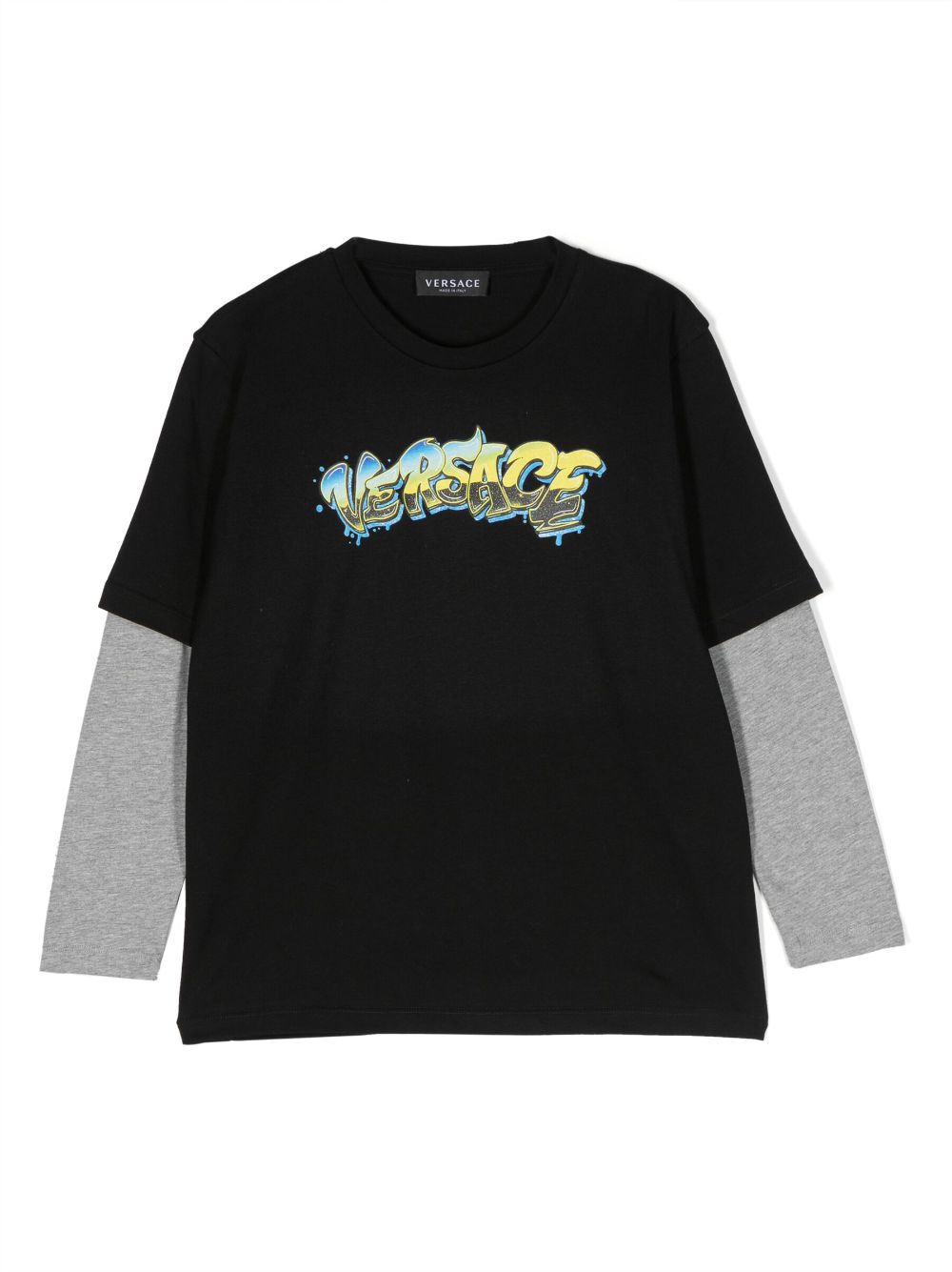 Versace Kids logo-print cotton T-shirt - Black von Versace Kids