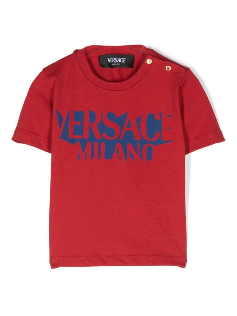 Versace Kids logo-print cotton T-shirt - Red von Versace Kids