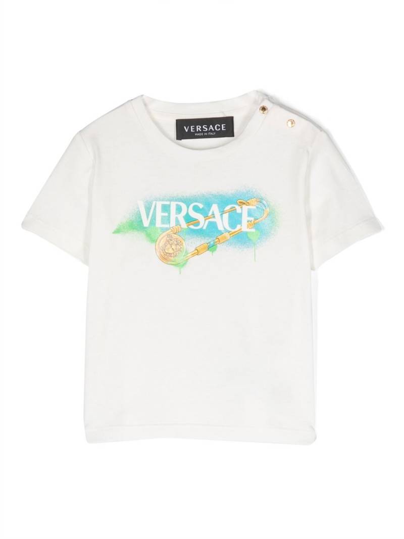 Versace Kids logo-print cotton T-shirt - White von Versace Kids