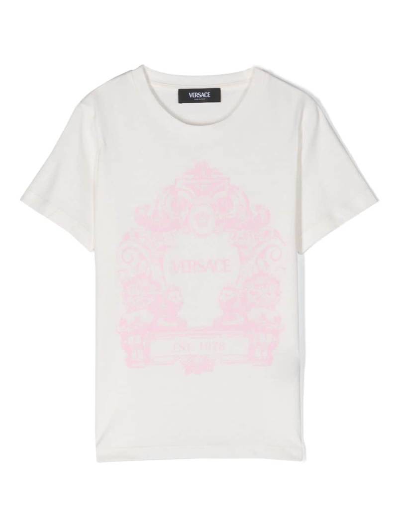 Versace Kids logo-print cotton T-shirt - White von Versace Kids