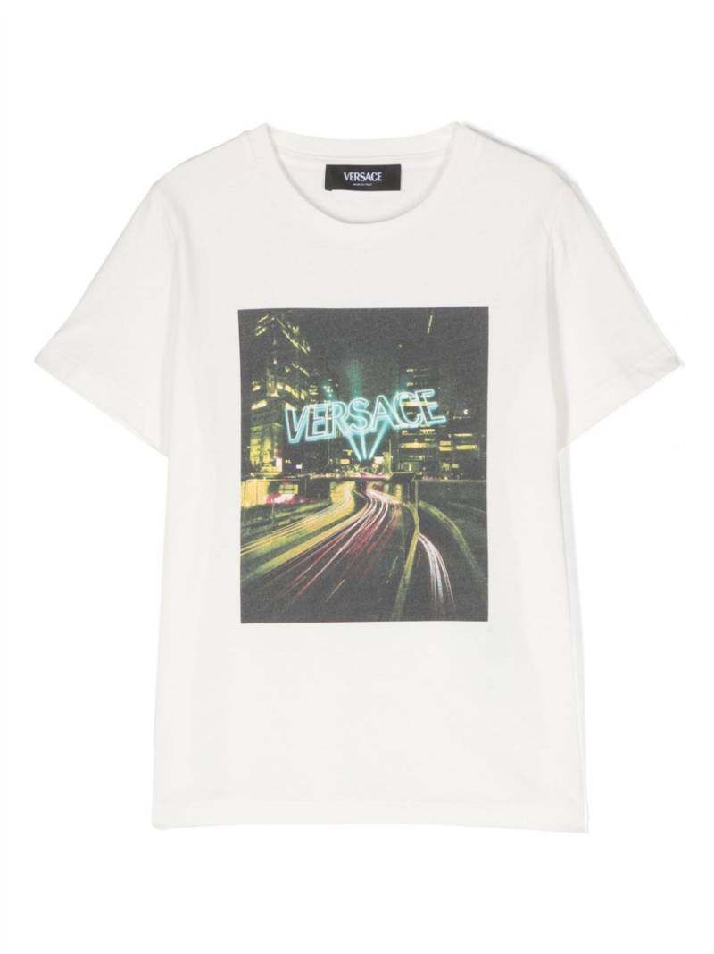 Versace Kids logo-print cotton T-shirt - White von Versace Kids