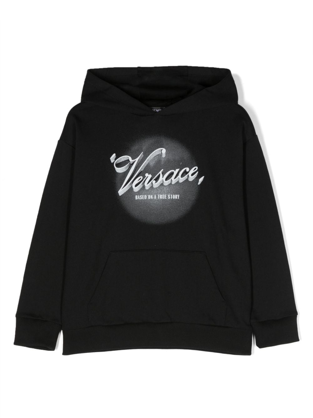 Versace Kids logo-print cotton hoodie - Black von Versace Kids