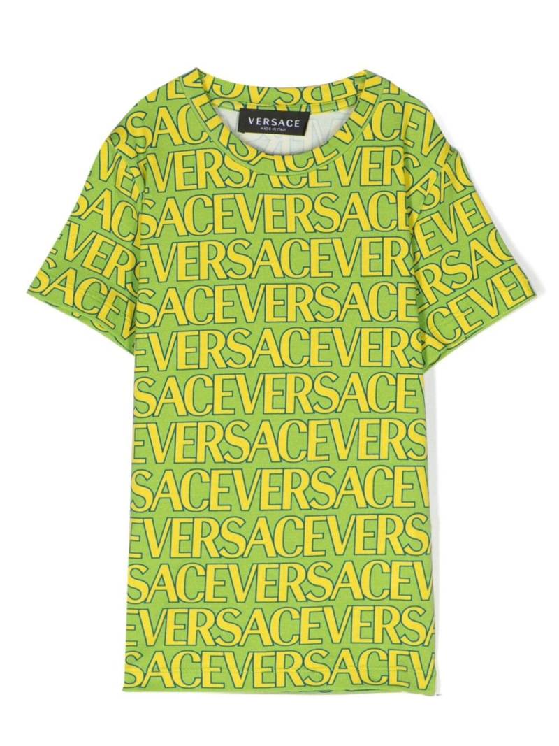 Versace Kids Versace Allover crew-neck T-shirt - Green von Versace Kids